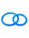 Cockring Dual Ring Silicone Azul,130080