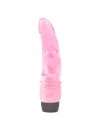 Dildo Realístico com Vibração Rosa Transparente 19 cm,210061