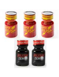 Pack 5 Unidades (3 Rush Vermelho + 2 Rush Zero),180055