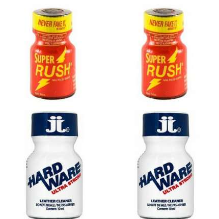 Pack 4 Unidades (2 Super Rush Vermelho + 2 Hard Ware Ultra Strong),180059