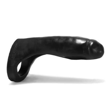 Cockring Clássico Penetração Dupla Oxballs Preto 18 cm,130085