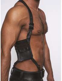 Harness Black with Wallet, Mister B Black Leather 132018