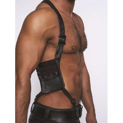 Harness Black with Wallet, Mister B Black Leather 132018