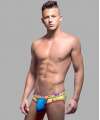 Jockstrap Andrew Christian Peek-A-Boo Locker Room Azul/Lima,600031