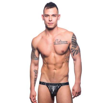 Tanga Andrew Christian Massive Luxe Preto,600077