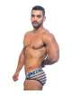 Cueca Andrew Christian Nautical Net Almost Naked Azul Marinho Branco,600079