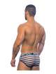 Cueca Andrew Christian Nautical Net Almost Naked Azul Marinho Branco,600079