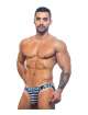 Jockstrap Andrew Christian Nautical Net Azul Marinho Branco,600080