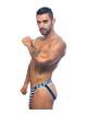 Jockstrap Andrew Christian Nautical Net Azul Marinho Branco,600080