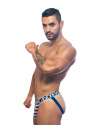 Jockstrap Andrew Christian Nautical Net Azul Marinho Branco 600080