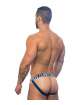 Jockstrap Andrew Christian Nautical Net Azul Marinho Branco,600080