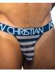 Jockstrap Andrew Christian Nautical Net Azul Marinho Branco 600080