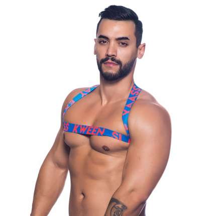 Harness Andrew Christian Slay Azul,600086