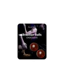 Bolas Lubrificantes Beijáveis Brazilian Balls Sabor a Chocolate 2 x 4g,312011