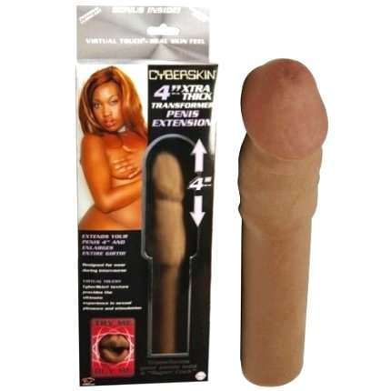 Extension for the Penis Cyberskin Transformer Extra Grosse Black, 22.5 cm 133019