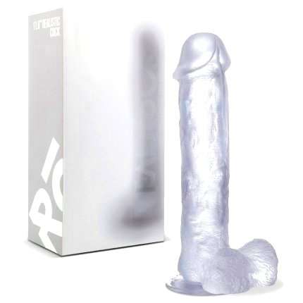 Dildo Realistic with Testicles Realrock Transparent 25 cm, Realrock