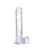 Dildo Realistic with Testicles Realrock Transparent 25 cm, Realrock