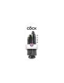 Dildo Realistic King Cock 23 cm Two Cocks One Hole, Black King Cock