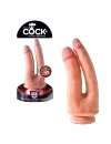 Dildo Duplo Realístico King Cock + Dual Density Double Penetrator, King Cock