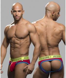 Jockstrap Andrew Christian Air w/ Show-It Vermelho,600004