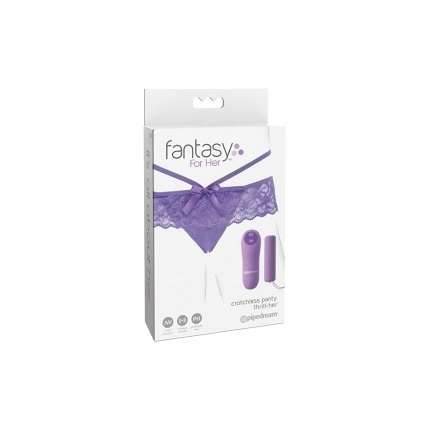 Cueca Aberta Vibratória Crotchless Panty Thrill-her Fantasy For Her,215009