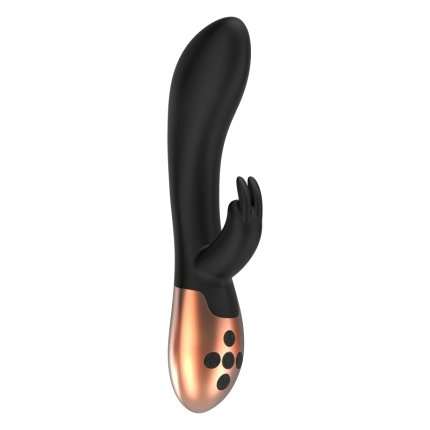 Vibrator with Heating Rechargeable Opulent Elegance Black 20 cm,210078