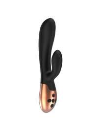 Vibrador com Aquecimento Regarregável Exquisite Elegance Preto 20 cm,210079