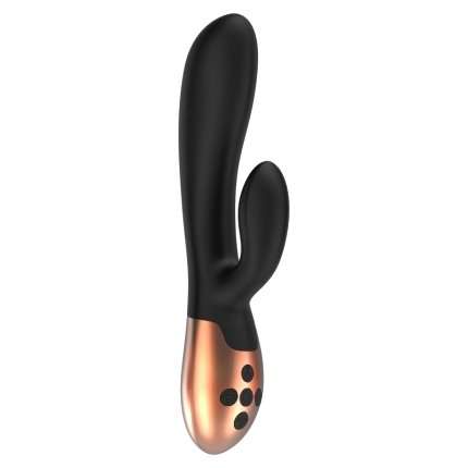 Vibrador com Aquecimento Regarregável Exquisite Elegance Preto 20 cm,210079