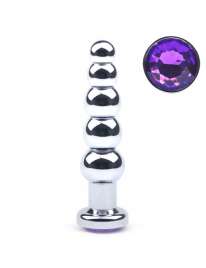 Anal Plug with Jewel Purple 14 cm 243023