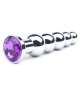 Anal Plug with Jewel Purple 14 cm 243023