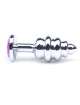 Anal Plug Metal Jewel Purple 8 cm,243024