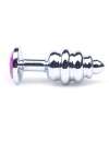 Anal Plug Metal Jewel Purple 8 cm,243024