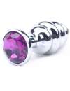 Anal Plug Metal Jewel Purple 8 cm,243024