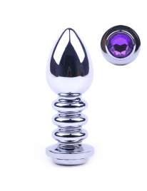 Anal Plug Metal Jewel Purple 11 cm 243029