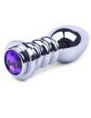 Anal Plug Metal Jewel Purple 11 cm 243029