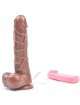 Dildo Realistic Vibrator with Rotation and suction Cup Brown 18 cm 218017