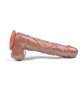 Dildo Realistic Vibrator with Rotation and suction Cup Brown 18 cm 218017