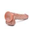 Dildo Realistic Vibrator with Rotation and suction Cup Brown 18 cm 218017