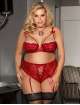 Bra Open and Pant. Red Size Large,179031