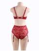 Bra Open and Pant. Red Size Large,179031