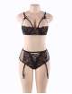 Bra Open and Pant. Black Size Large,179049