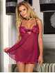 Babydoll R80602 com Pormenores em Veludo Lilás,160069