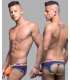 Jockstrap Andrew Christian Peek-A-Boo Locker Room Laranja Neon/Roxo,600005