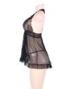 Babydoll R80526-1P Mesh Black Size Large,160075