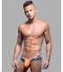 Jockstrap Andrew Christian Peek-A-Boo Locker Room Laranja Neon/Roxo,600005