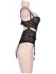 Babydoll R80426P com Ligas Preto Tamanho Grande,160076