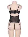 Babydoll R80426P com Ligas Preto Tamanho Grande,160076