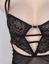 Babydoll R80426P with Garters Black Size Large,160076