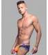 Jockstrap Andrew Christian Peek-A-Boo Locker Room Laranja Neon/Roxo,600005