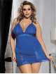 Babydoll R80284P Azul Tamanho Grande,160077